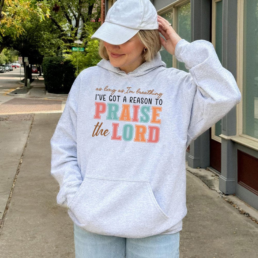Praise The Lord Hoodie | Retro Faith Based Typography | Cotton Blend Premium Comfort | Christian Aesthetic Gift For Women And Men
