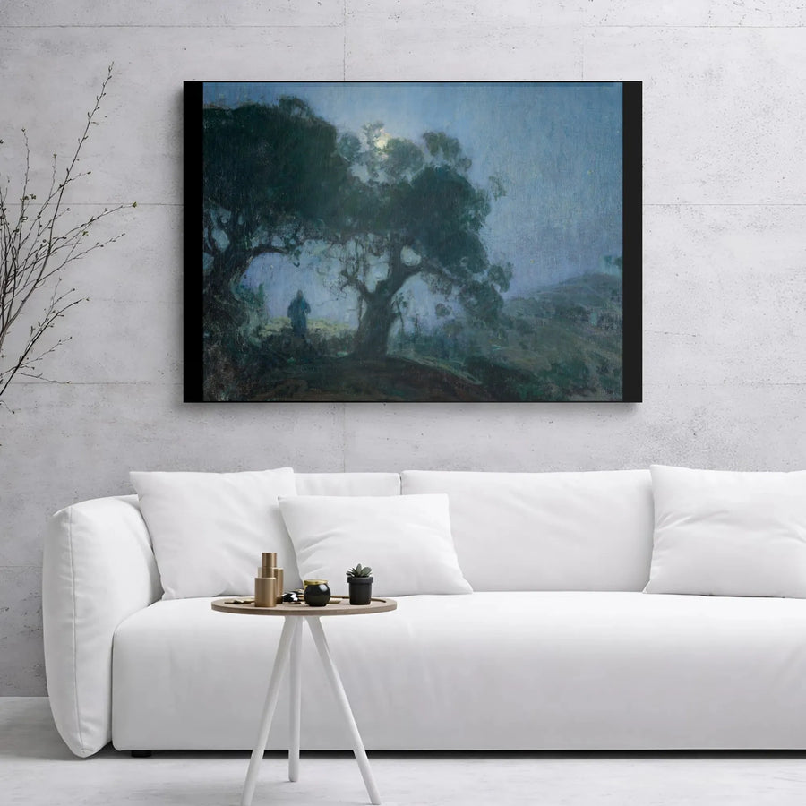 The Lone Scout Canvas Art | Frederic Remington Vintage Nocturne Painting | 1.25 Inch Gallery Wrap | Classic Western Home Wall Decor Gift