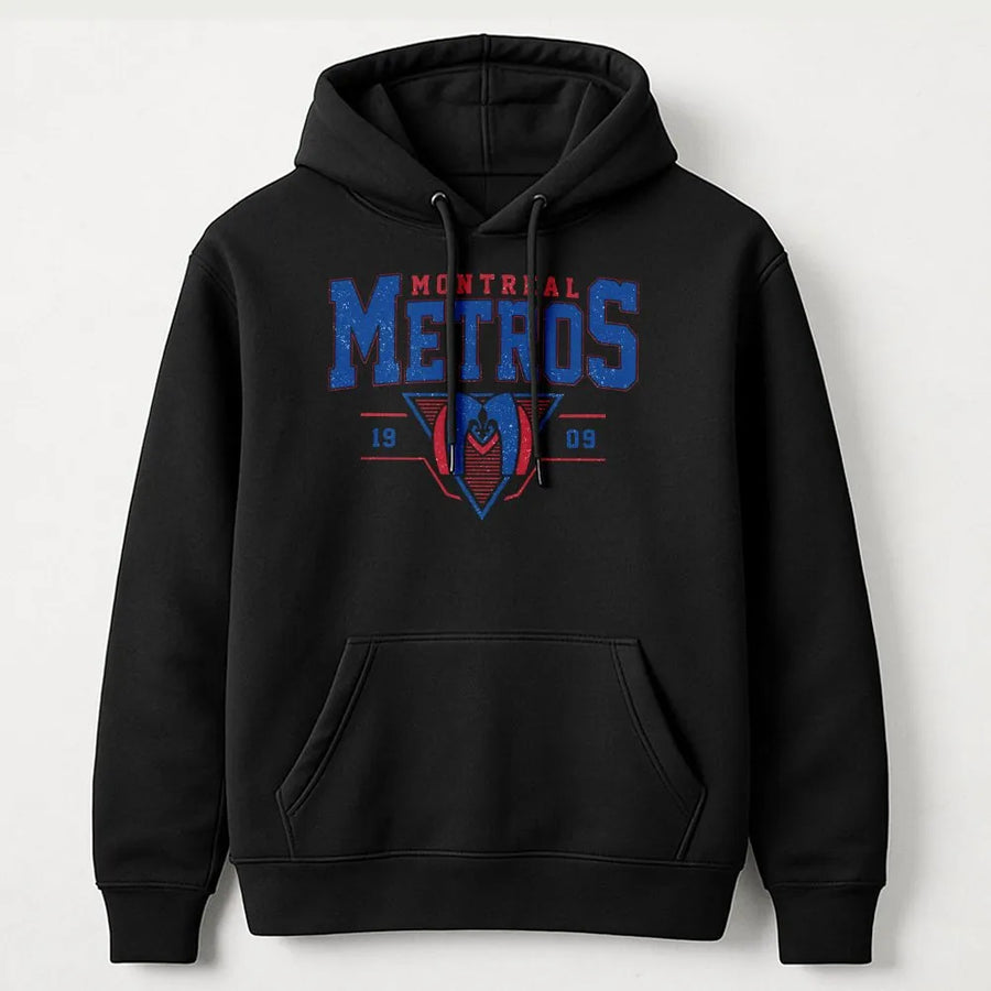 Montreal Hockey Hoodie | Vintage Retro 1909 Distressed Graphic Print | Premium Cotton Blend | Gift for Quebec Sports Fans