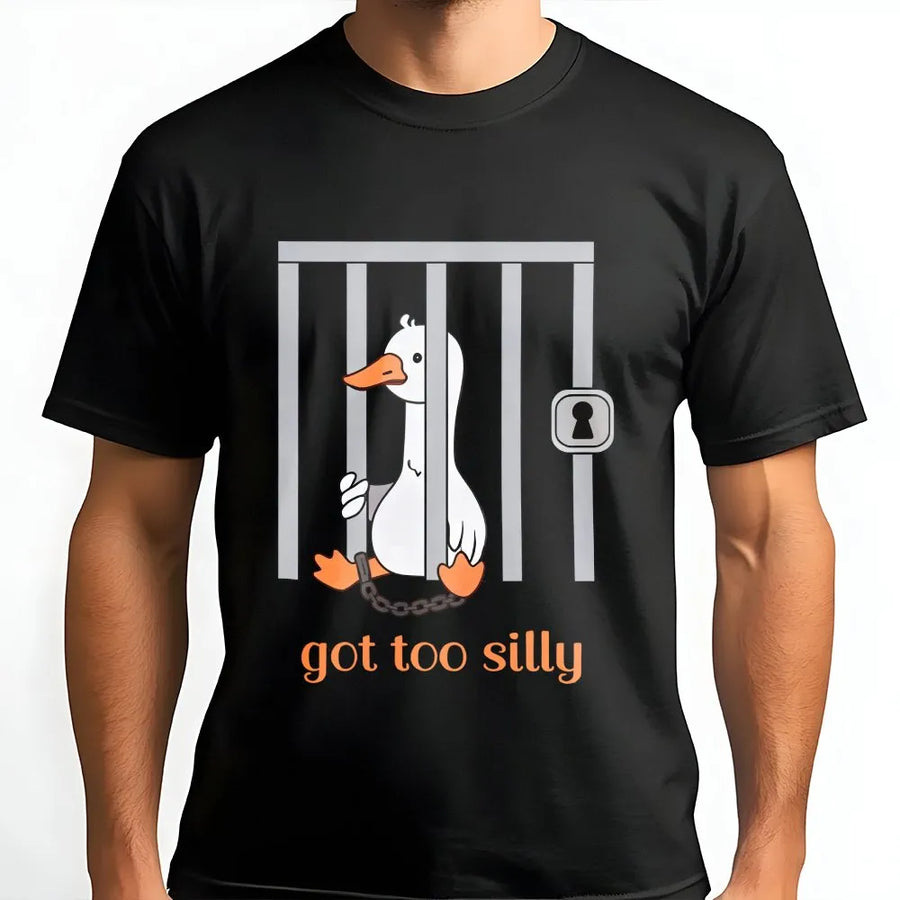 Silly Goose On The Loose T-Shirt | Funny Meme Graphic Tee | Premium 100% Cotton | Humorous Gift For Men And Women