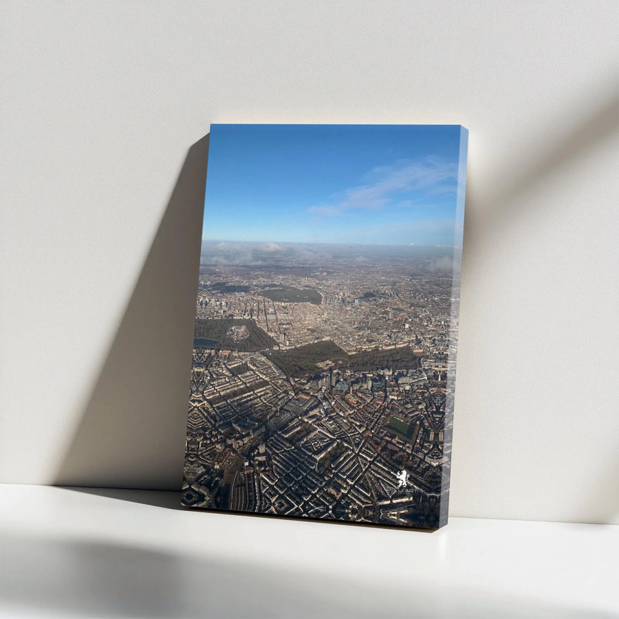 London Cityscape Canvas Wall Art | Aerial Photography Print of Hyde Park | Premium Gallery Wrapped Canvas | Modern Home & Office Decor Gift