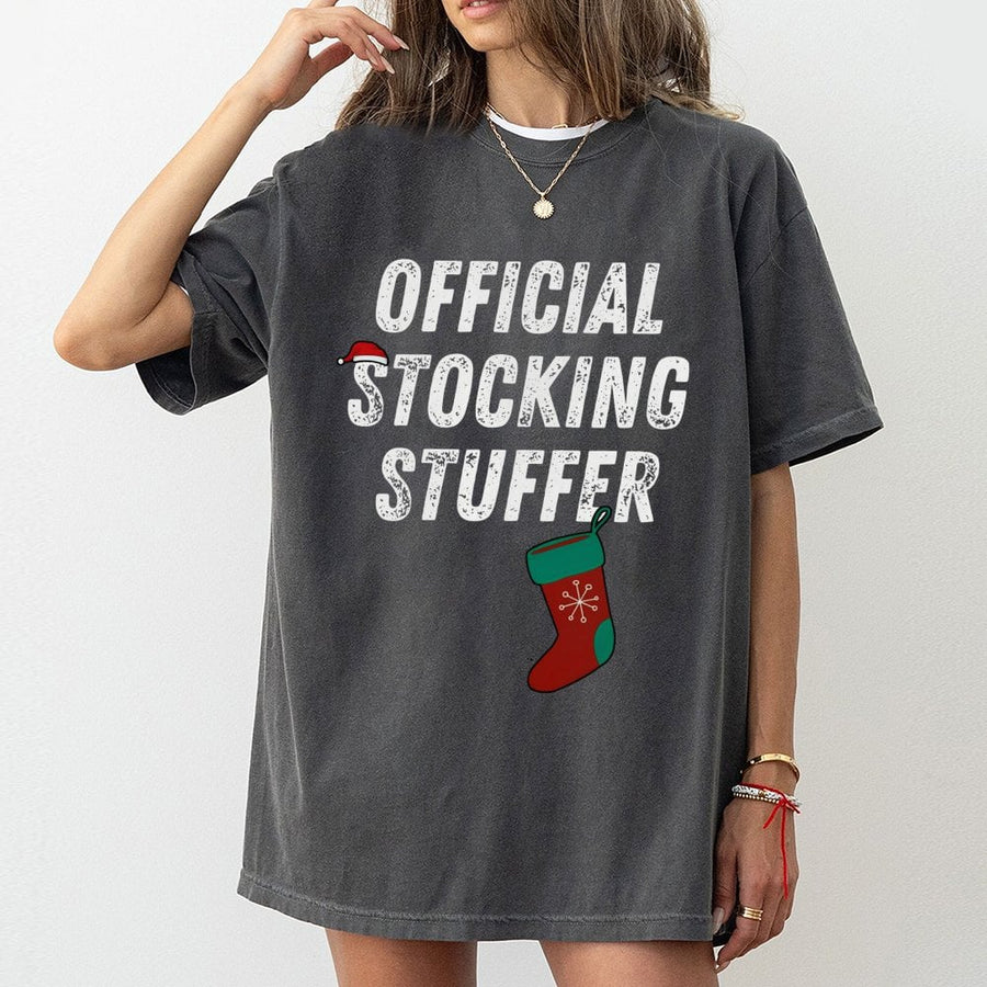 Stocking Stuffer T-Shirt | Funny Christmas Holiday Graphic Tee | Premium 100% Cotton | Festive Gift for Mom Dad and Friends