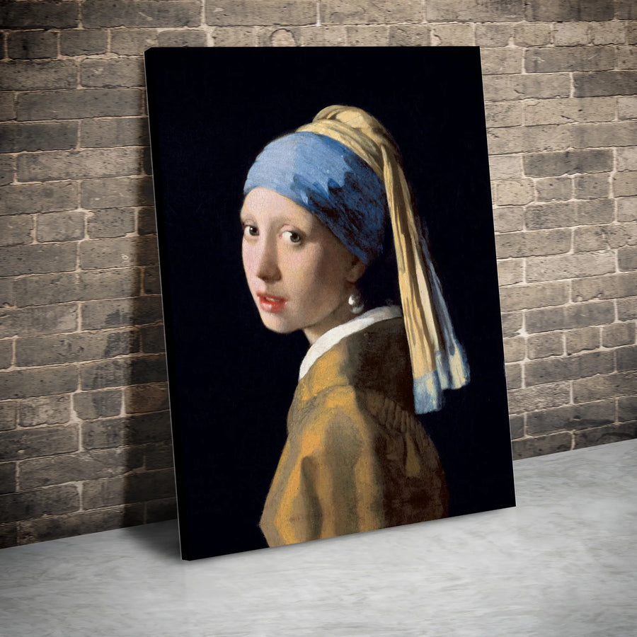 Girl With A Pearl Earring Canvas Print | Vermeer Fine Art Reproduction | 1.25-Inch Gallery Wrapped Wall Decor | Classic Museum Masterpiece Gift