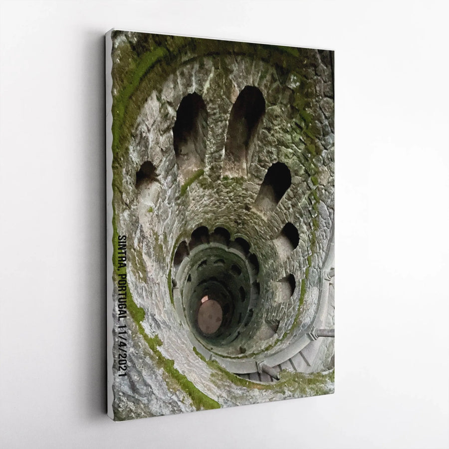 Initiation Well Canvas Wall Art | Quinta Da Regaleira Sintra Print | Premium Gallery-Wrapped Decor | Travel Photography Gift for Wanderers