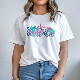 Nurse T-Shirt | Coquette Aesthetic Bow & Stethoscope Design | 100% Cotton Premium Comfort | Trendy Nursing Student Gift For RN CNA LPN