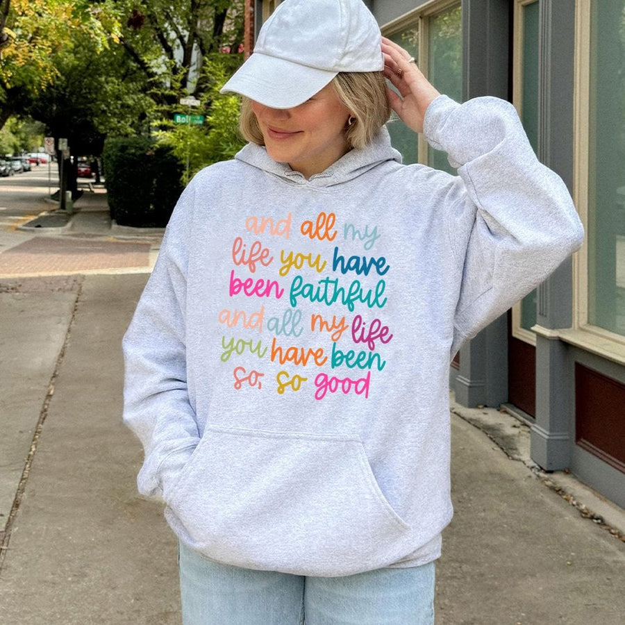 Faithful Hoodie | Religious Christian Quote Gift | Soft Cotton-Poly Blend | Encouraging Scripture Aesthetic Sweatshirt for Women and Men