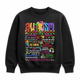 Autism Awareness Sweatshirt | Colorful Neurodiversity Support Graphic | Premium Cotton Blend | Inclusion Matters Gift for Advocates and Teachers