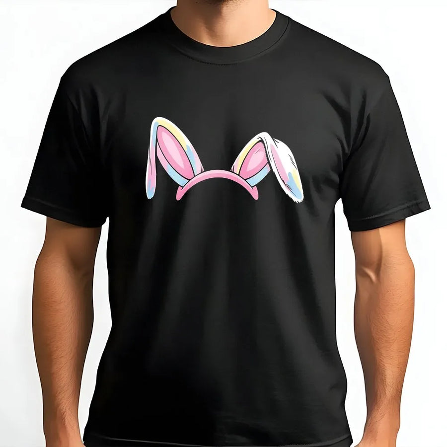 Easter Bunny Dog T-Shirt | Funny Puppy In Bunny Ears Graphic | 100% Cotton Premium Tee | Cute Easter Gift For Dog Lovers