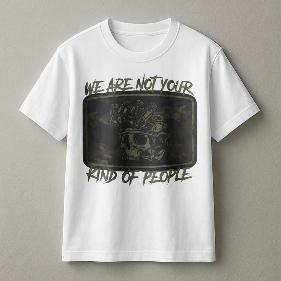 Tactical Skull T-Shirt | Military Night Vision Goggle Graphic | 100% Cotton Premium Tee | Veteran & Outdoor Enthusiast Gift