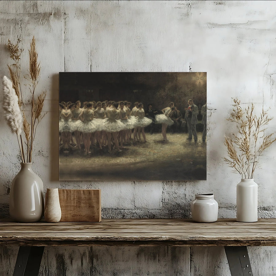 Jean-Louis Forain Ballet Print | The Foyer Of The Dance Wall Art | Premium Gallery Wrapped Canvas | Elegant Home Decor Gift