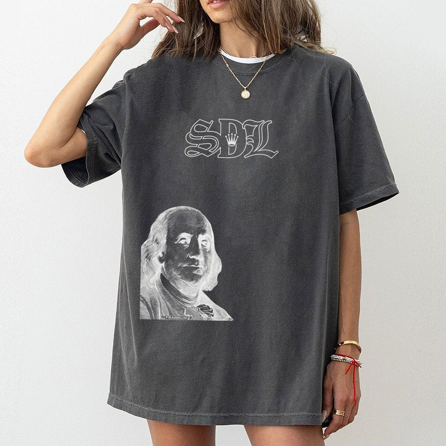 Benjamin Franklin Money T-Shirt | Streetwear Graphic Design | Premium 100% Cotton | Unique Hustler Gift for Men