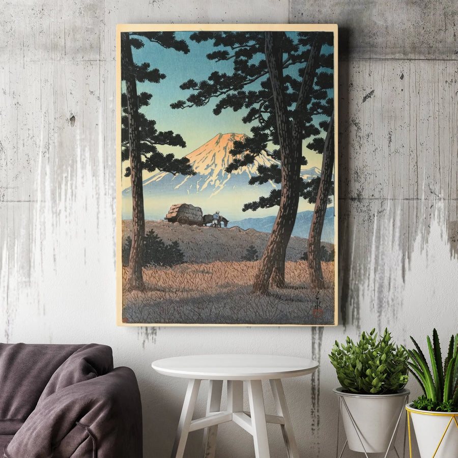 Japanese Woodblock Canvas Wall Art | Tsuchiya Koitsu Fuji Mountain Print | Premium Gallery Wrap Decor | Ready To Hang Gift For Art Lovers