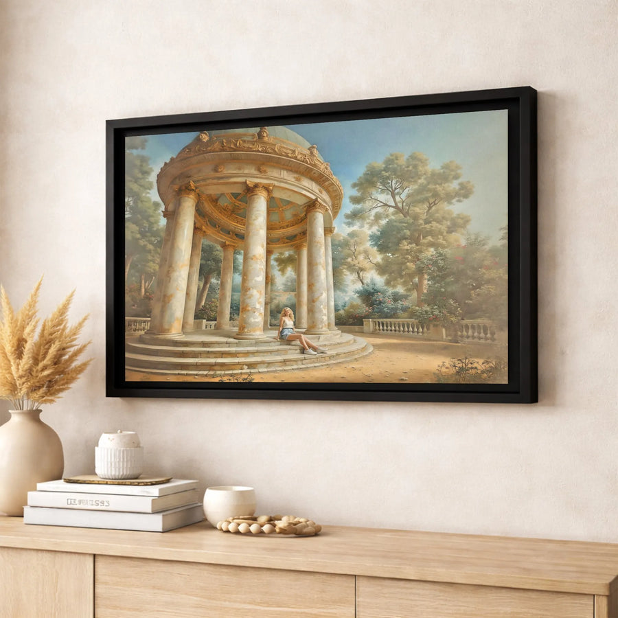 Classical Garden Temple Canvas Print | Elegant Architectural Rotunda Art | Gallery Quality Fade-Resistant Decor | Timeless Landscape Gift