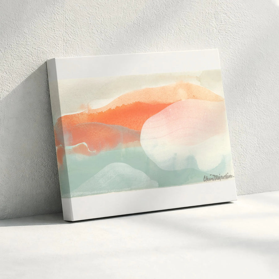 Abstract Landscape Canvas Wall Art | Modern Coastal Watercolor Print | Premium Gallery Wrapped Canvas | Modern Home Decor Gift
