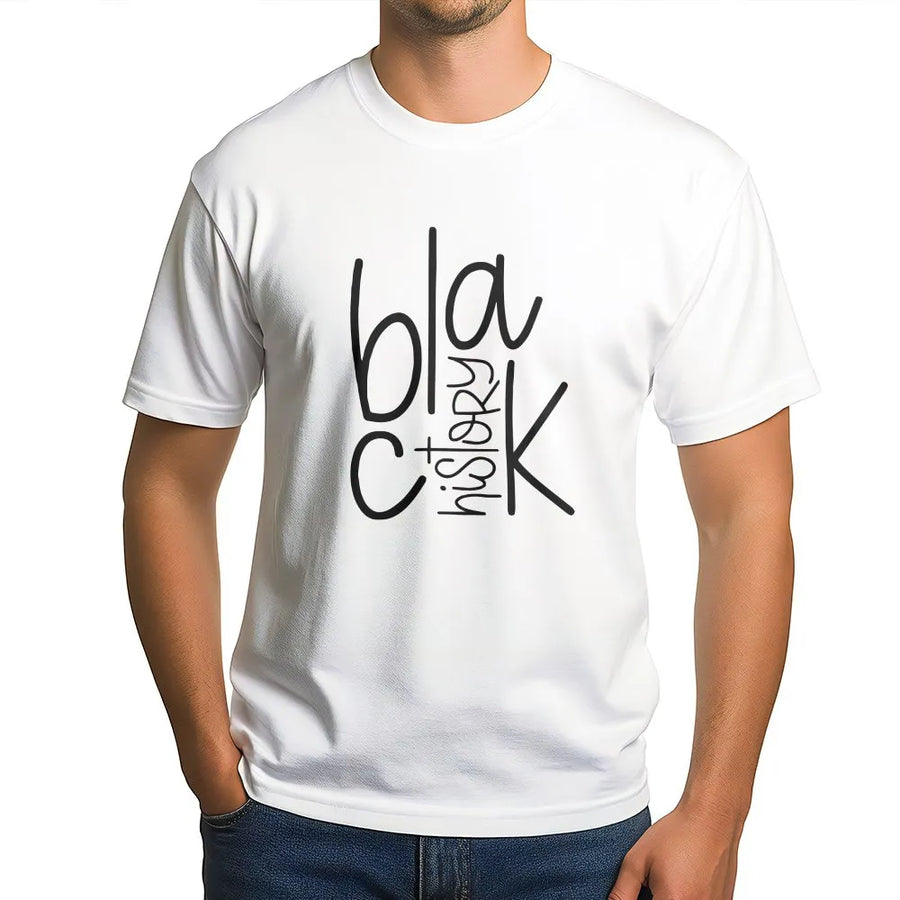 Black History Month T-Shirt | Minimalist Typography Graphic | 100% Cotton Premium Tee | Black Empowerment Gift for Men and Women