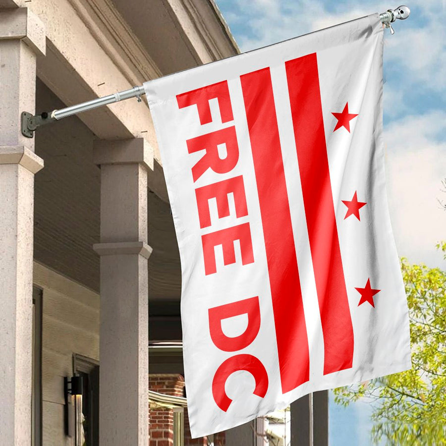 Free DC Flag | Washington Statehood Advocacy House Banner | Durable Premium Polyester | Protest Gift for Residents and Supporters
