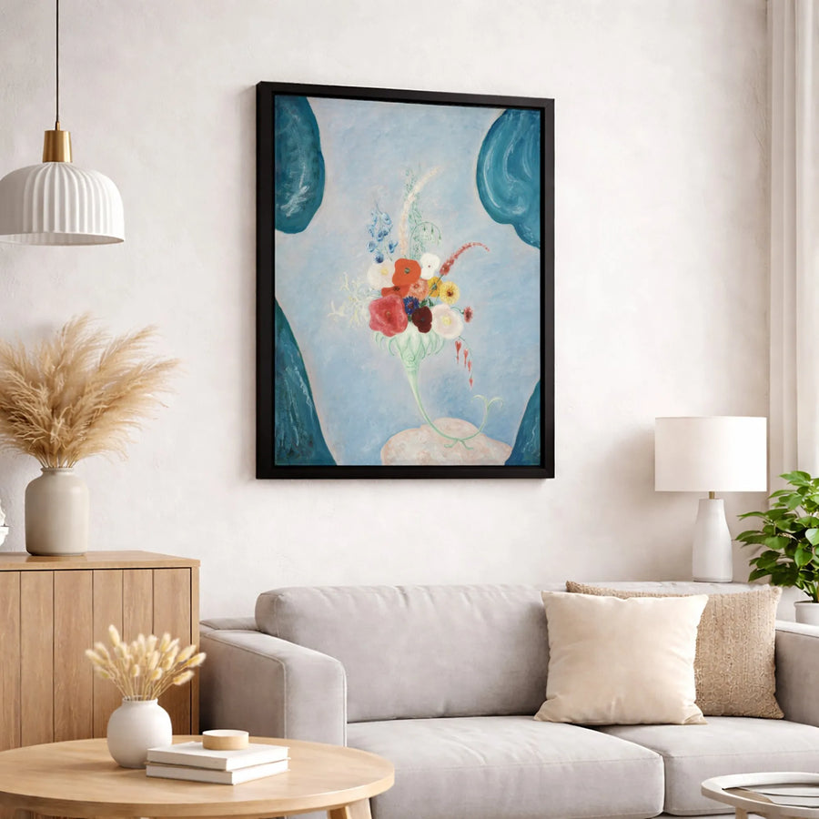 Surreal Flower Bouquet Canvas Art | Vintage Floral Oil Painting Style | Premium Gallery-Wrapped Print | Elegant Botanical Home Decor Gift