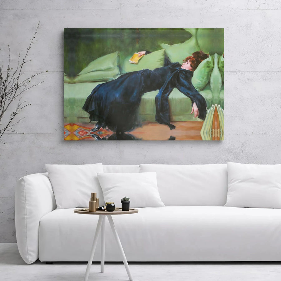 Decadence by Ramon Casas Canvas Print | Famous Fine Art Wall Decor | 1.25 inch Gallery Wrapped Frame | Sophisticated Home Office Gift