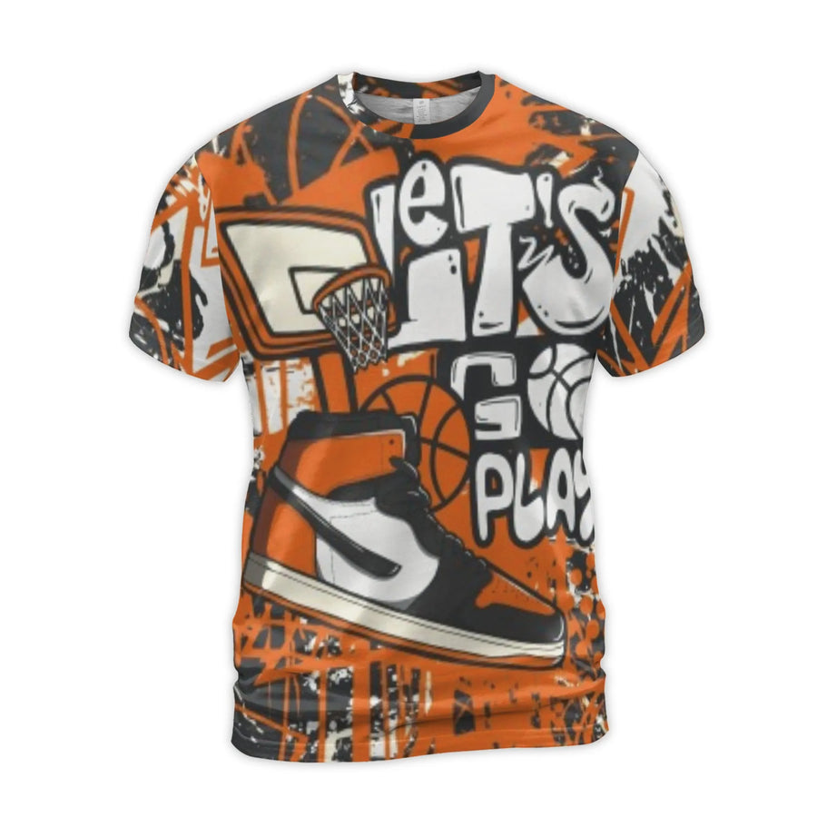 Basketball 3D T-Shirt | Graffiti Sneaker And Hoop Graphic Print | Premium Polyester Jersey | Sporty Streetwear Gift For Basketball Fans