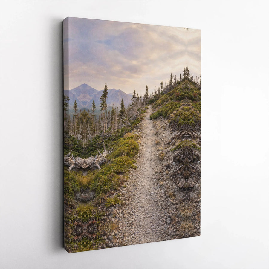 Mountain Trail Canvas Wall Art | Scenic Landscape Photography | Premium Thick Gallery Wrap | Rustic Cabin & Office Decor Gift