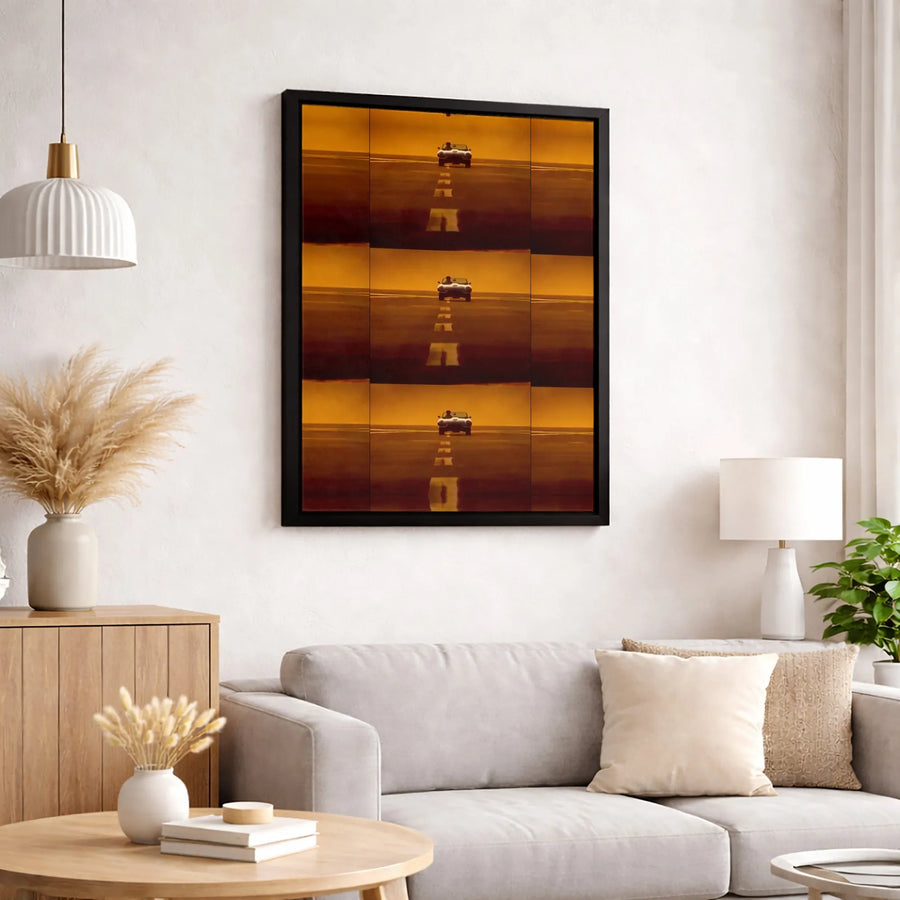 Convertible Car Canvas Print | Retro Indie Music Video Art | Premium 1.25-Inch Gallery Wrap | Vintage Aesthetic Wall Decor Gift for Music Fans