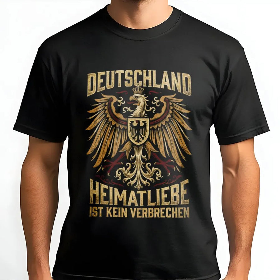 German Eagle T-Shirt | Vintage Deutschland Adler Graphic | Premium Cotton Shirt | Patriotic Heimatliebe Gift for Germans