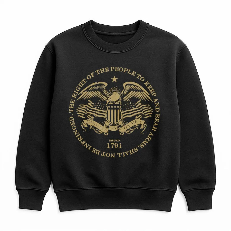 Second Amendment Sweatshirt | Patriotic Eagle 1791 Graphic | Soft Cotton Blend | Pro 2A Patriot Gift