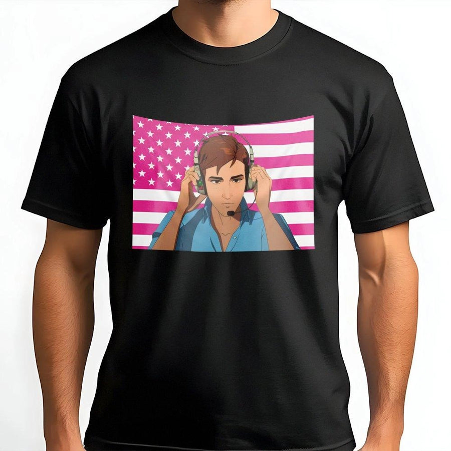 Dispatch Operator T-Shirt | Anime Style Headset Character Graphic | 100% Premium Cotton Tee | Gamer Gift for Dispatch Game Fans