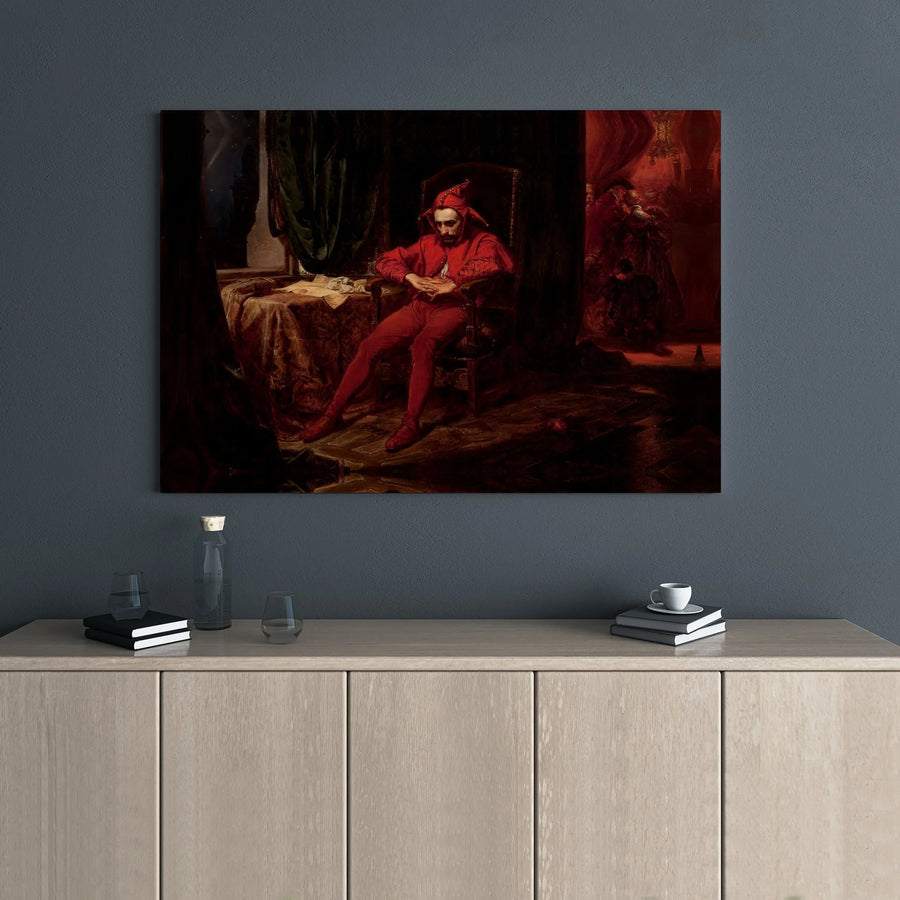 Stańczyk Painting Canvas | Jan Matejko Polish Art Masterpiece | 1.25 inch Premium Gallery Wrap | Historical Fine Art Wall Decor for Office