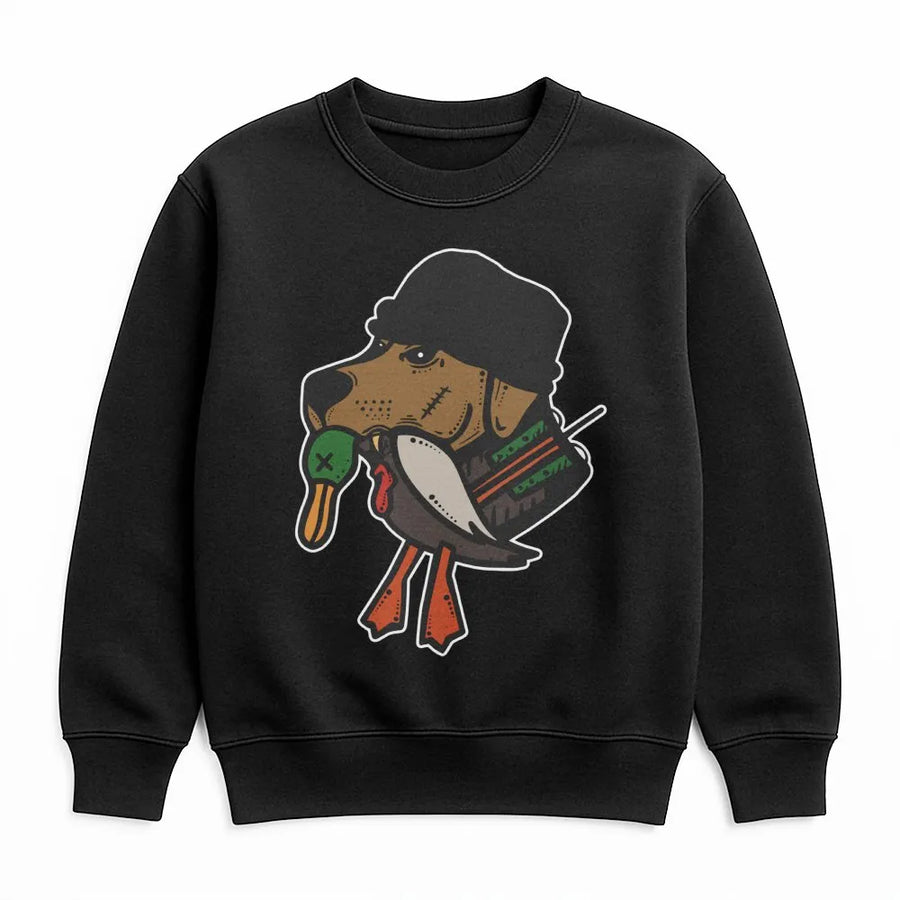 Duck Hunting Dog Sweatshirt | Labrador Retriever Retriever Graphic | Premium Unisex Crewneck | Gift For Outdoorsman Hunter