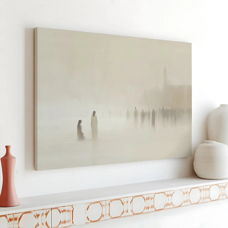 Jesus Christ Canvas Wall Art | Modern Christian Abstract Art | Premium Gallery Wrapped Canvas | Spiritual Home Decor Gift
