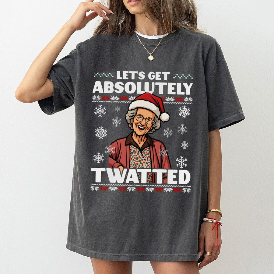 Funny Grandma Christmas T-Shirt | Retro Festive Holiday Slogan Graphic | Premium Cotton Unisex Tee | Rude Xmas Gift for Adults
