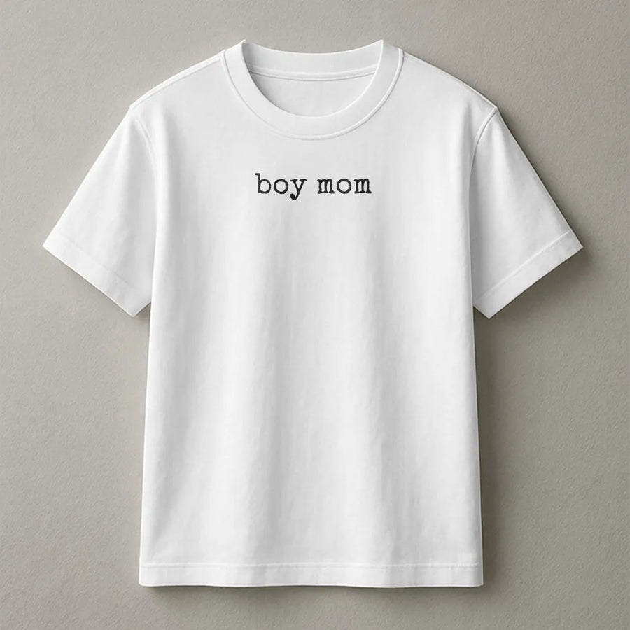Boy Mom T-Shirt | Minimalist Graphic Sweatshirt | Premium Cotton Blend Pullover | Mother's Day Gift for Mom