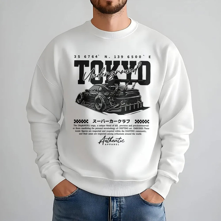 Tokyo Underground Drift Sweatshirt | JDM Racing Car Graphic | Premium Cotton Blend | Streetwear Gift for Car Enthusiasts