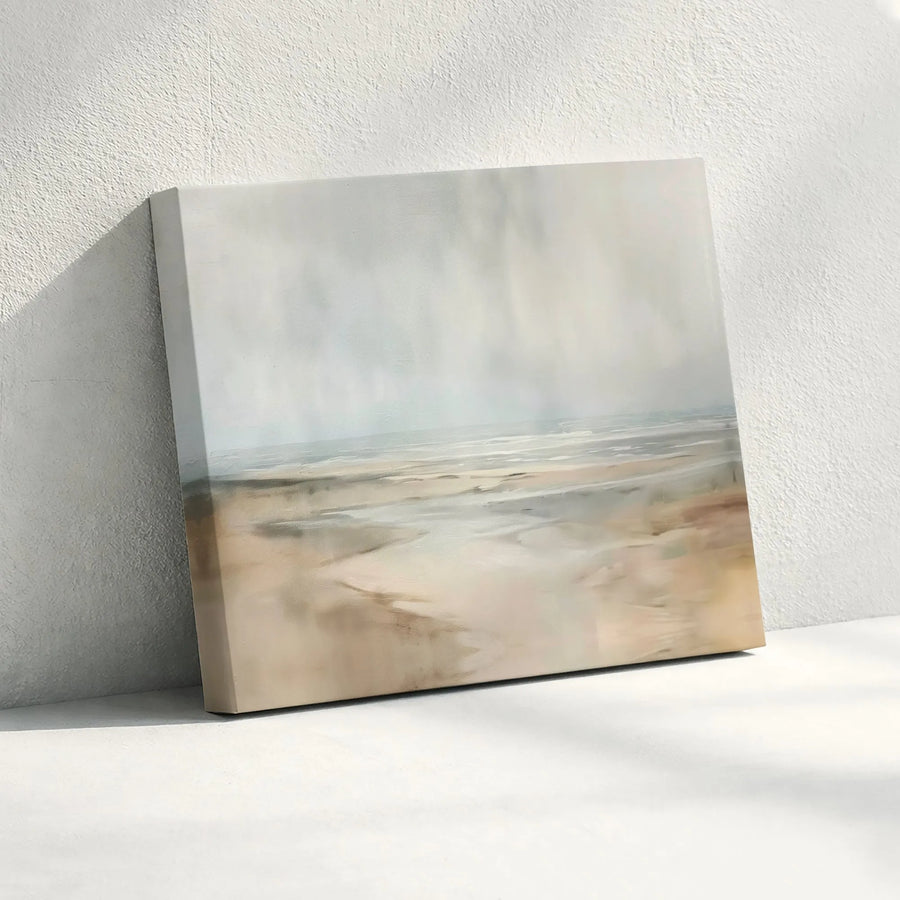 Neutral Coastal Seascape Canvas | Minimalist Beach Ocean Wall Art | Premium Gallery Wrapped 1.25" Profile | Modern Home Decor Gift