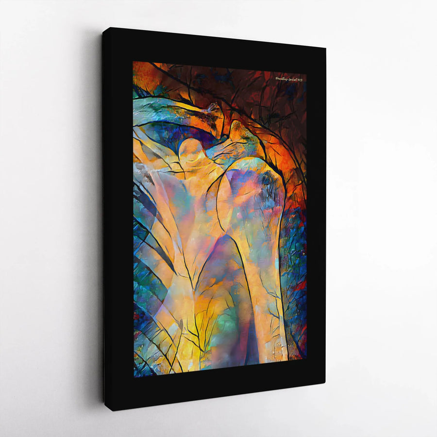 Abstract Anatomy Canvas Print | Colorful Human Shoulder Anatomy Art | Premium Gallery Wrap Wall Decor | Medical Professional Office Gift