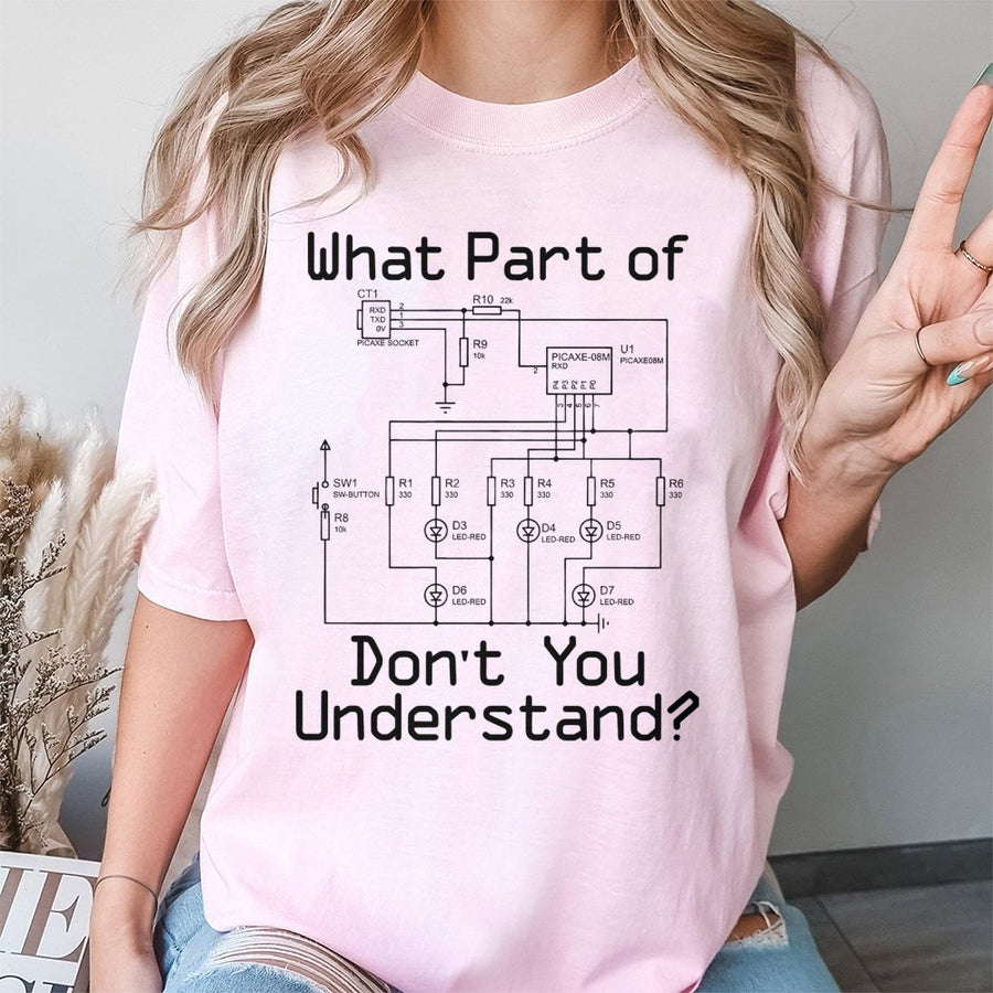 Electrical Engineer T-Shirt | Circuit Diagram Funny Tech Quote | Premium Cotton Tee | Gift for Software Hardware Developer or Student