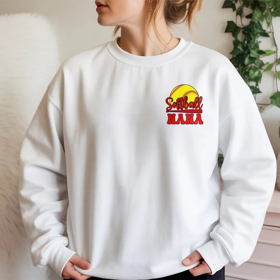 Softball Mama Sweatshirt | Retro Graphic Game Day Sweatshirt | Soft Cotton Blend | Proud Sports Mom Gift