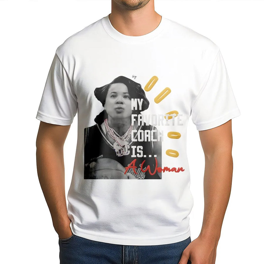 My Favorite Coach Is A Woman T-Shirt | Empowering Female Basketball Graphic | Premium Cotton Unisex Tee | Gift for Basketball Coach & Player