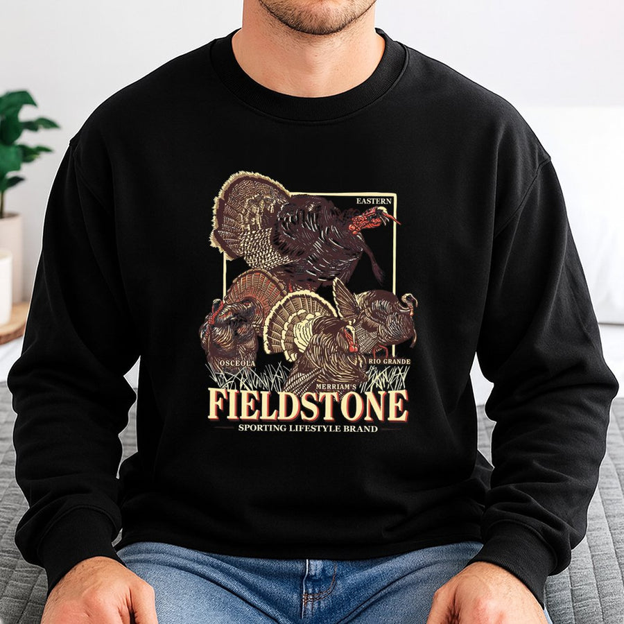 Sweat-shirt de chasse au dindon sauvage | Motif vintage Slam | Mélange de coton premium | Cadeau pour chasseur et passionné de plein air