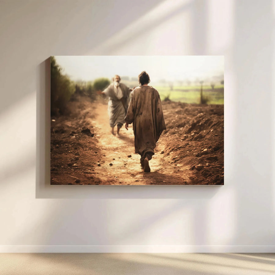 Prodigal Son Canvas Wall Art | Emotional Bible Story Religious Decor | Premium Gallery Wrap Print | Faithful Christian Gift For Home