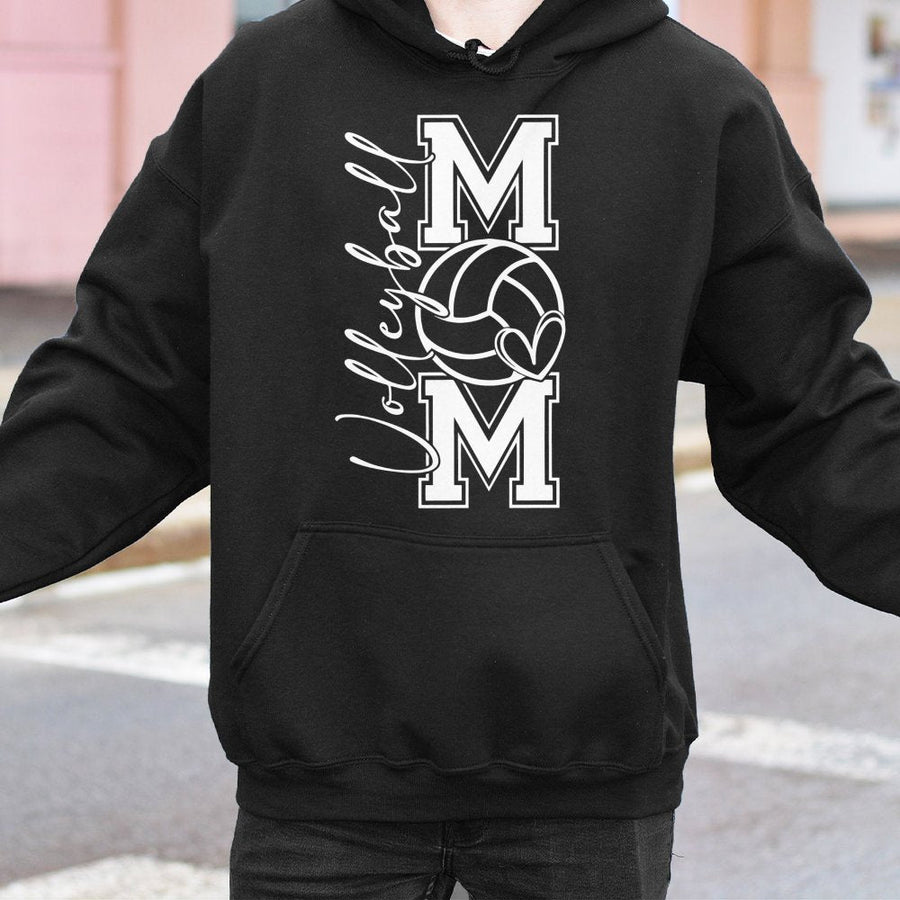 Volleyball Mom Hoodie | Game Day Sports Graphic Pullover | Premium Cotton Blend | Gift for Volleyball Mama and Team Supporters