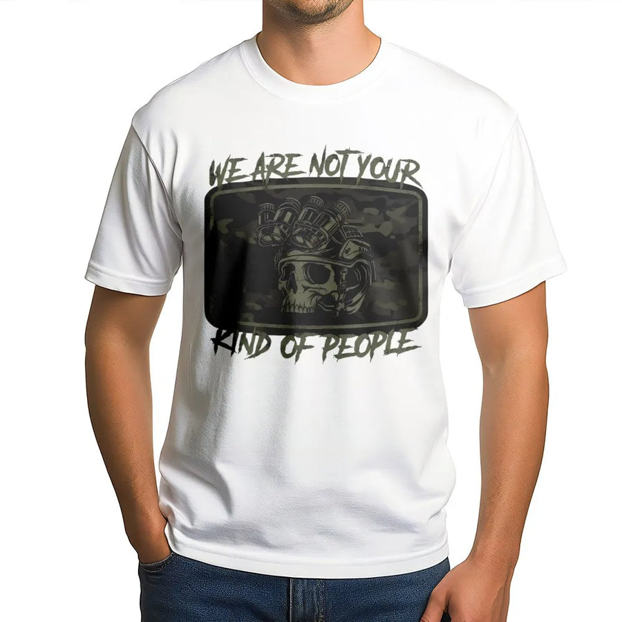 Tactical Skull T-Shirt | Military Night Vision Goggle Graphic | 100% Cotton Premium Tee | Veteran & Outdoor Enthusiast Gift