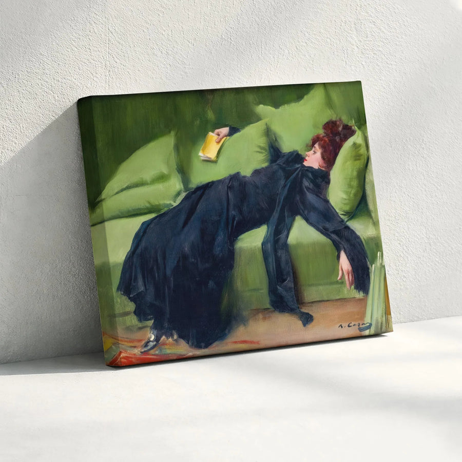 Ramon Casas Decadent Young Woman Canvas Print | After The Ball Fine Art | Gallery Quality 1.25 Inch Wrap | Impressionist Home Decor Gift