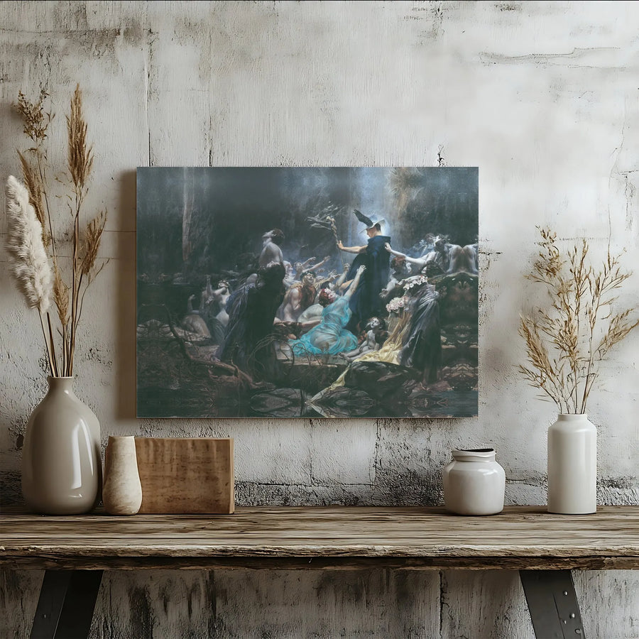 Acheron Canvas Wall Art | Adolf Hirémy-Hirschl Classical Mythology Print | Premium Gallery Wrap Canvas | Gothic Home Decor Gift For Art Lovers