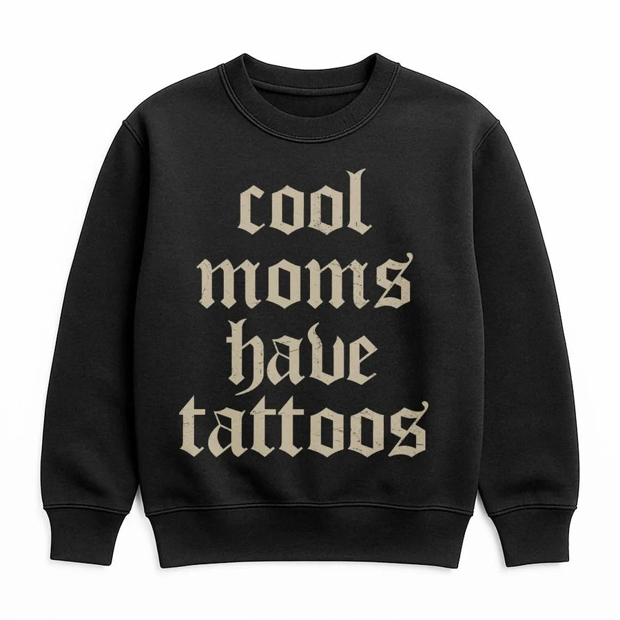 Cool Moms Have Tattoos Shirt | Retro Gothic Lettering Graphic Tee | Premium Comfort Colors Cotton | Gift for Tattooed Mom, Mother's Day Present