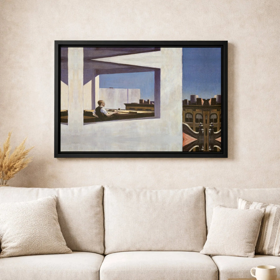 Office In A Small City by Edward Hopper | Fine Art Canvas Print | 1.25-Inch Gallery Wrap | Classic Realism Home Decor Wall Art