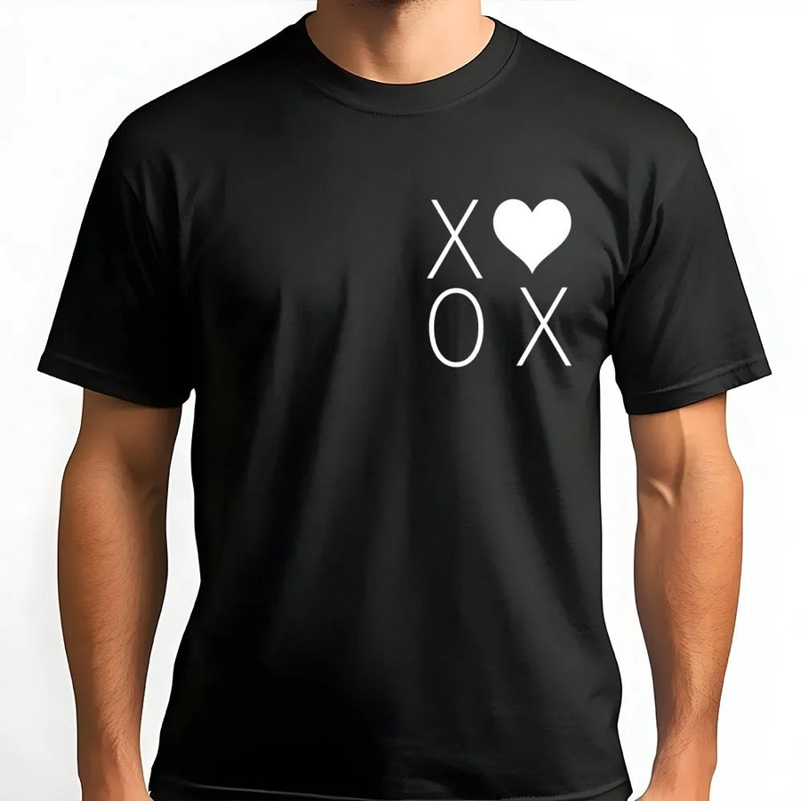 XOXO Heart T-Shirt | Minimalist Valentine Graphic Design | Premium Soft Cotton | Romantic Gift for Her or Couples