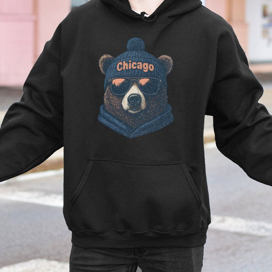 Vintage Chicago Football Hoodie Hoodie Trendy Fan Gifts Game Day Apparel Team Crewneck Chicago Bears Fan Gear