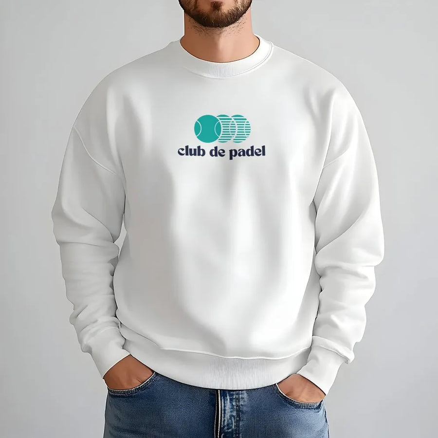 Club De Padel Sweatshirt | Minimalist Padel Ball Graphic Sweatshirt | Premium Cotton Blend | Gift for Padel Tennis Player